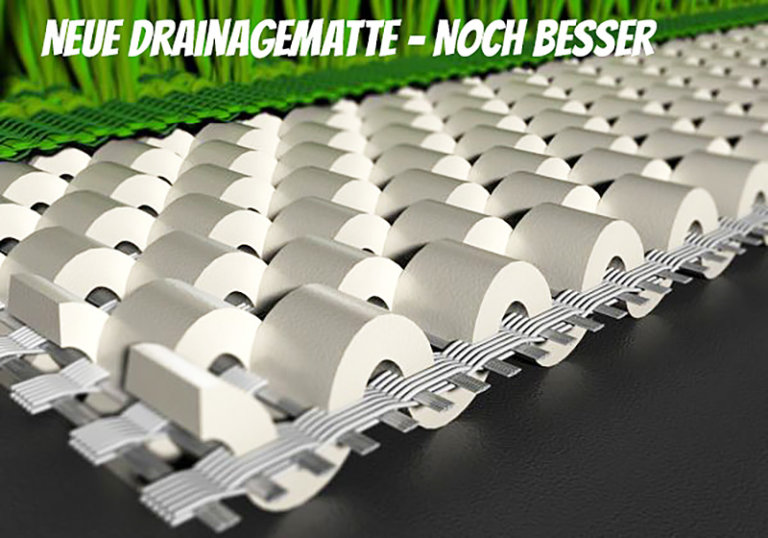 Kunstrasen Dränagematte 10mm / 1cm Falldämpfung (Drainagematte